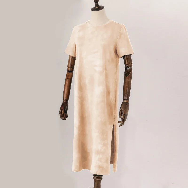 Short-Sleeve Cotton Midi Dress | OWNLUXE