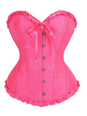 The pleated lace corset is suitable for ladies to wear over it as a court shaping top