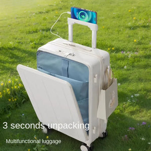 Lightweight & Durable Luggage – USB port, 360° Spinner Wheels & Secure