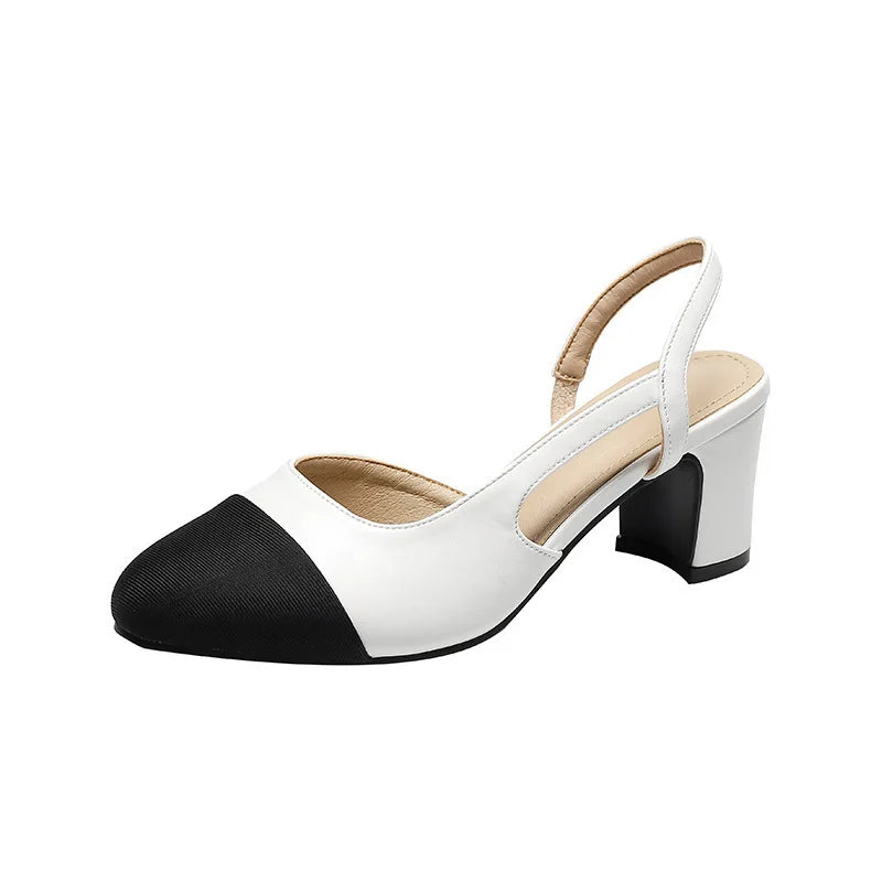 Women's Slingback Leather Heels | OWNLUXE