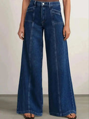 Deep Wide-Leg Denim Pants | OWNLUXE