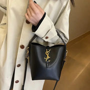 PU Leather Bucket Bag (Kaqise) | OWNLUXE