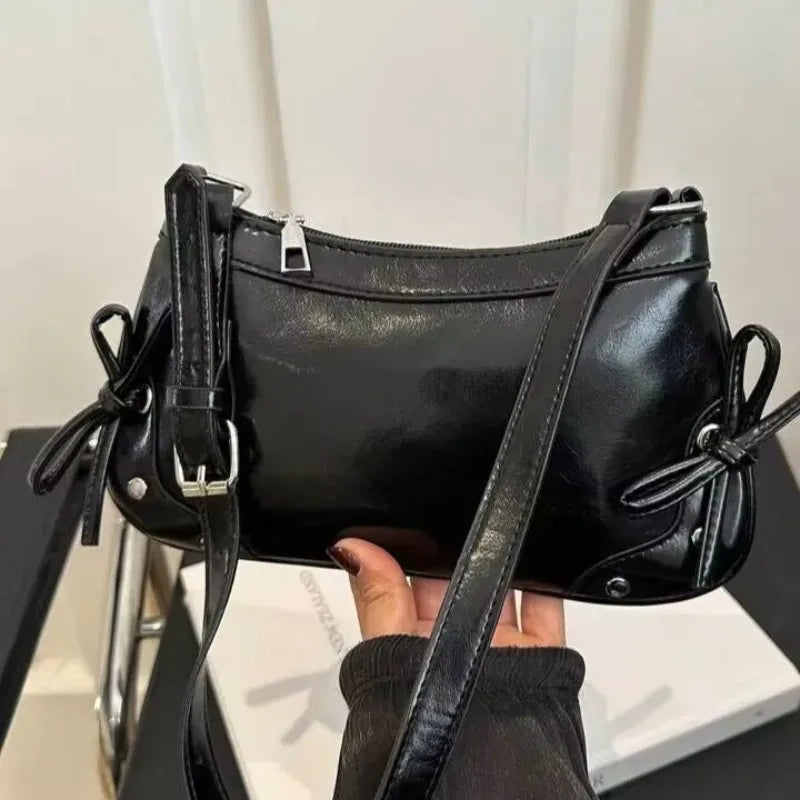 Soft PU Leather Baguette Shoulder Bag - Lightweight Underarm Handbag | OWNLUXE