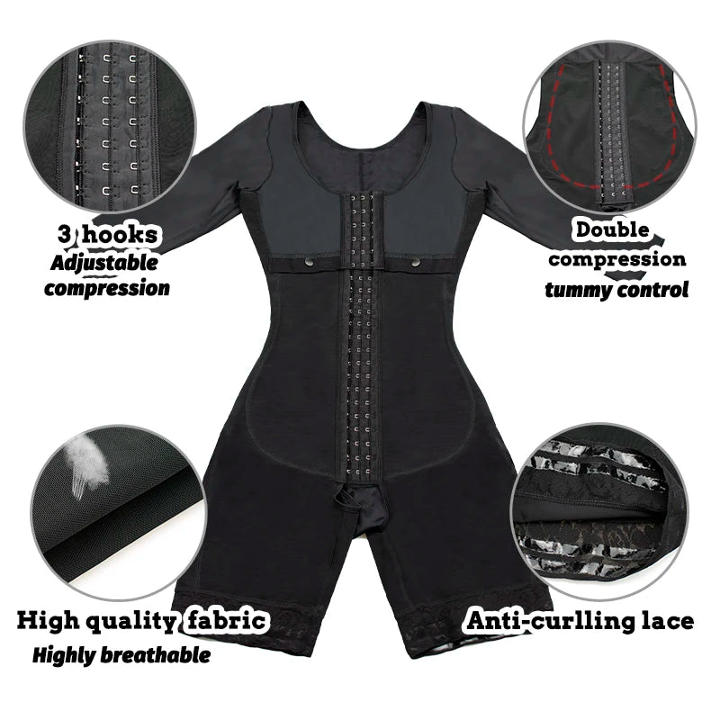 Full Body Shapewear Bodysuit with Lace - Firm Control Tummy Slimming | OWNLUXE