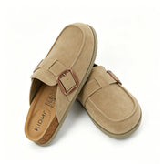 Women's Adjustable Leather Slippers (Coffee) – Shop at OWNLUXE