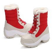 Chic Mid-Calf Winter Platform Boots with Plush Lining