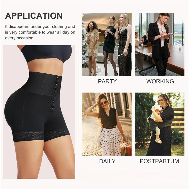 High Waist Butt Lifter Shaper Shorts - Firm Tummy Control Shapewear
