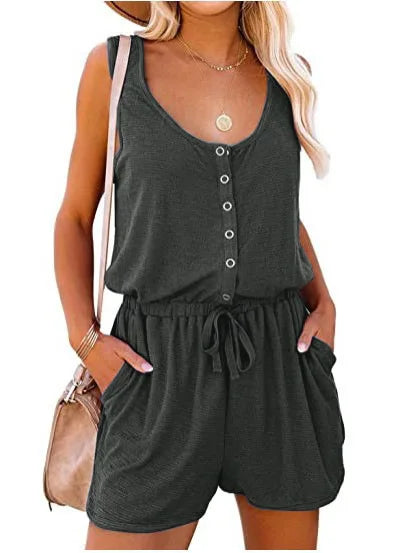 Women's High Waist Sleeveless Jumpsuit | OWNLUXE