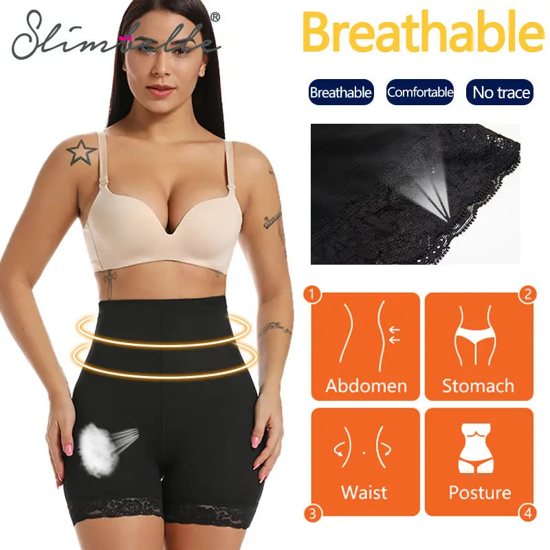 High Waisted Padded Butt Lifter Shapewear - Tummy Control Panty