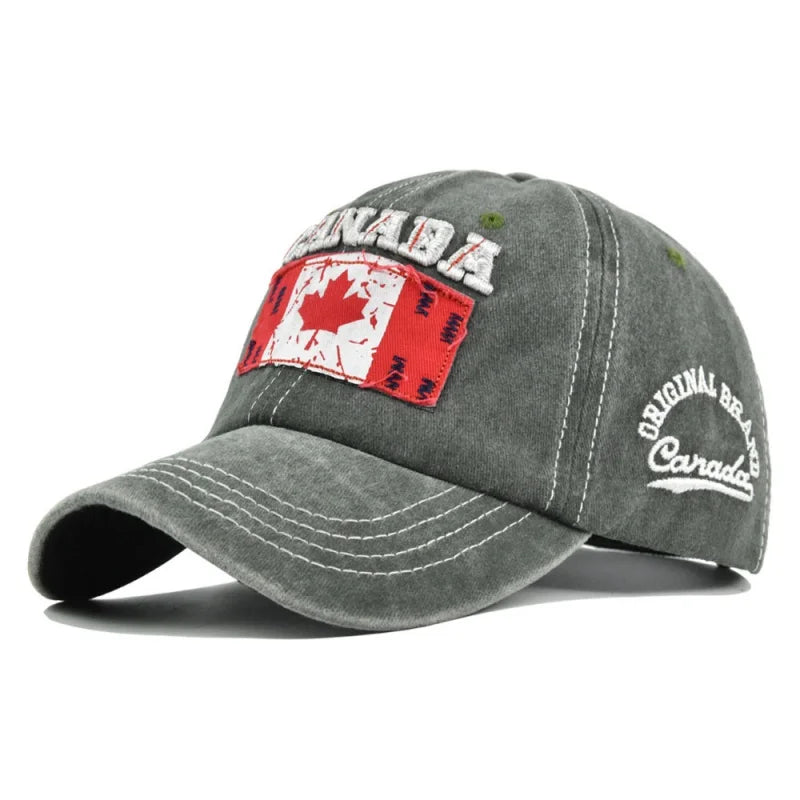 Canadian Flag Embroidered Baseball Cap — Adjustable Retro Unisex Hat | OWNLUXE