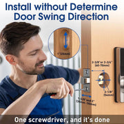 Smart Keypad Door Lock – PIN Code, Key Backup, IP66