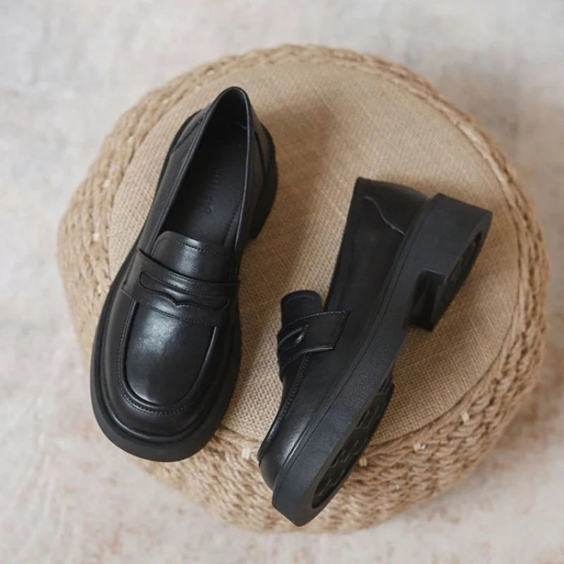 Women's Round Toe Platform Loafers – Shop at OWNLUXE