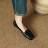 Women's Round Toe Leather Loafers (Off-White [Upgraded) | OWNLUXE
