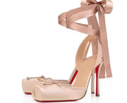 High-Heel Satin Bow-Detail High Heels | OWNLUXE