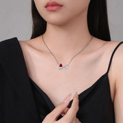 Heart Pendant Necklace Gift Set — Rose Bear Gift Box for Women | OWNLUXE