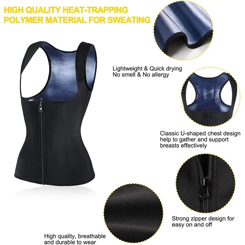 Women’s Sauna Sweat Vest Waist Trainer Shapewear Tank