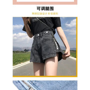 Women's High Waist Wide Leg Denim Shorts Korean | OWNLUXE