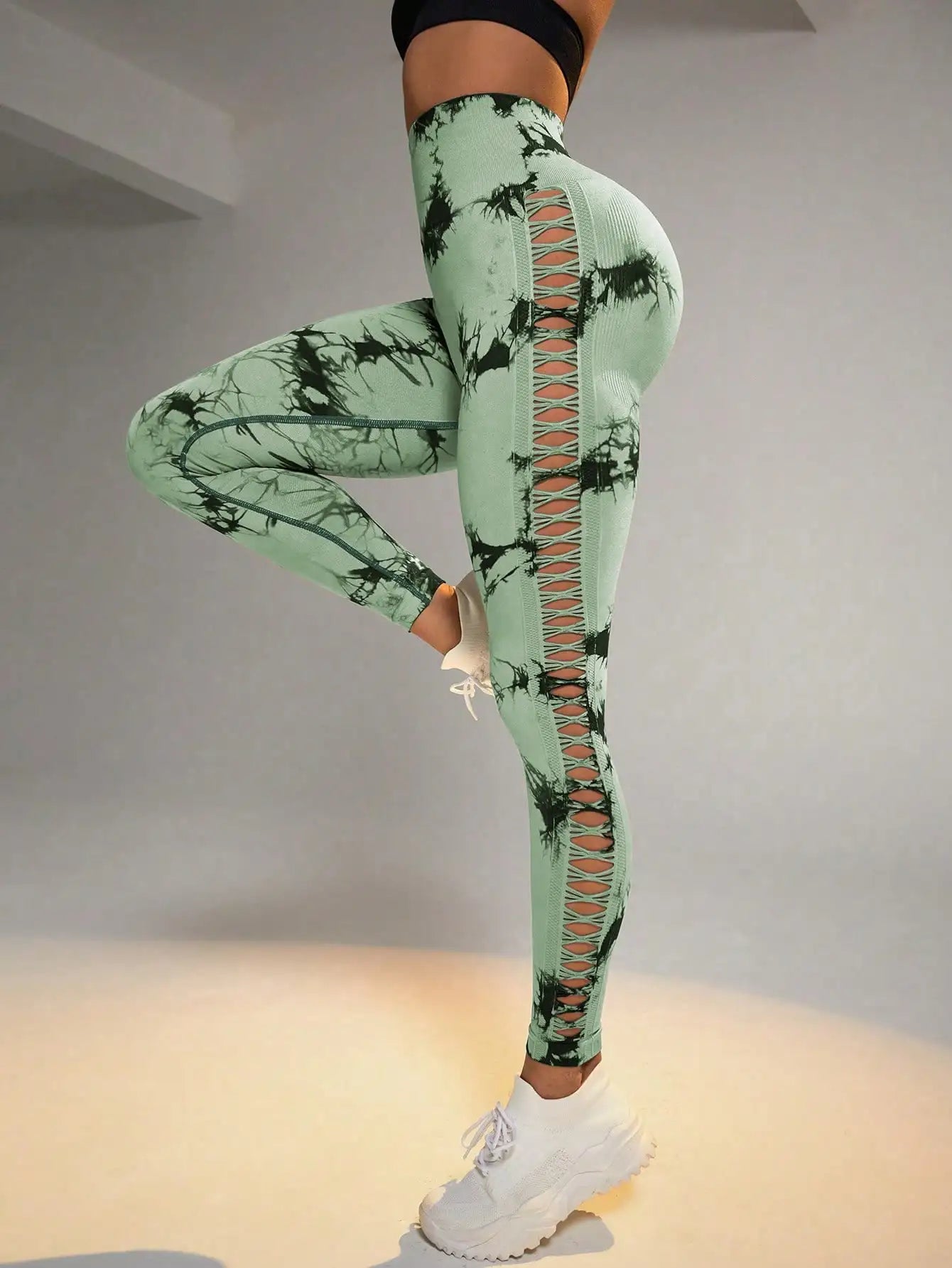 Seamless High Waist Yoga Leggings – Full-Length Quick-Dry