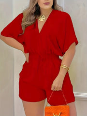 V-Neck Jumpsuit | OWNLUXE