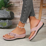 Load image into Gallery viewer, Floral Beach Flip-Flops for Women - Comfy Slip-On Summer Slides, Versatile Casual Outdoor Footwear

