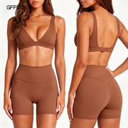 Push-Up High-Waist Sports Bra & Shorts Set – Shop at OWNLUXE