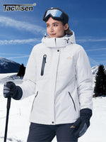 Load image into Gallery viewer, TACVASEN Winter Fleece Lined Hooded Parka Jacket Womens Ski Snowboard Warm Coats Waterproof 5 Zipper Pockets Windbreaker Outwear
