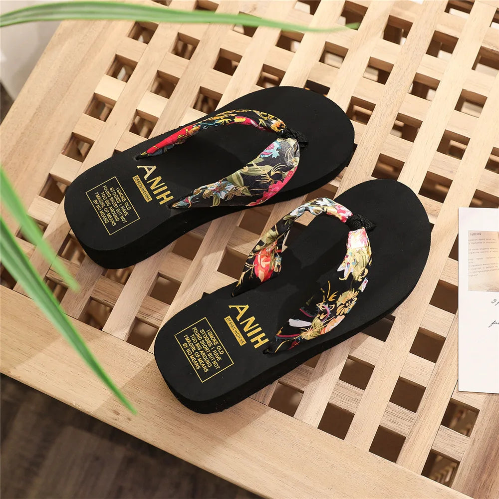 Women’s Wedge Cork Slide Slippers – Lightweight Summer Lift