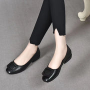 Women's Low Heel Leather Pumps – Shop at OWNLUXE