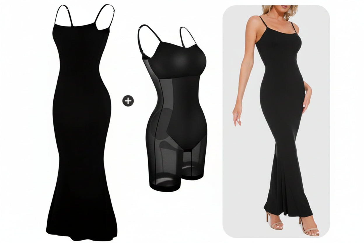2-in-1 Shapewear Dress with Tummy Control & Butt Lifter - Slimming Camisole | OWNLUXE