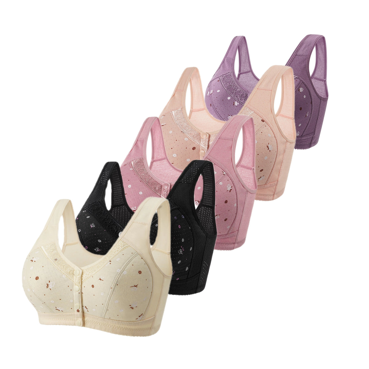 5-Pack Wireless Bralettes – Shop at OWNLUXE