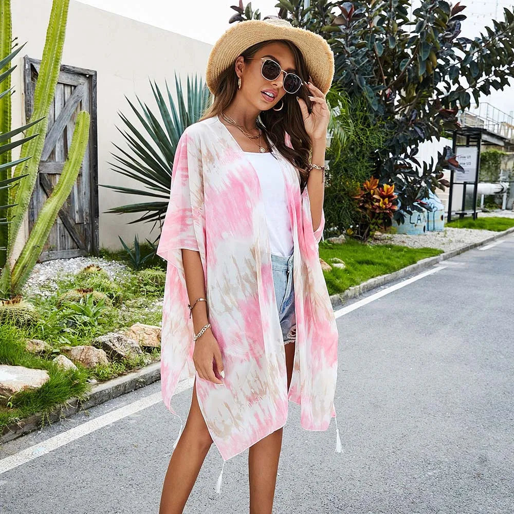 Chiffon Leopard Print Swim Cover-Up | OWNLUXE