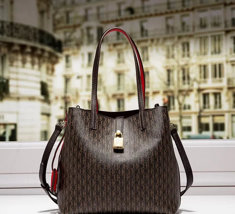 CH Premium Bucket Bag – Large Capacity Letter Print Tote | OWNLUXE