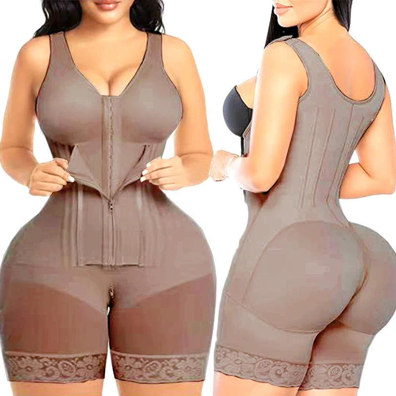 Backless Bodysuit Shaper with Soft Cup Bra & Tummy Control | OWNLUXE