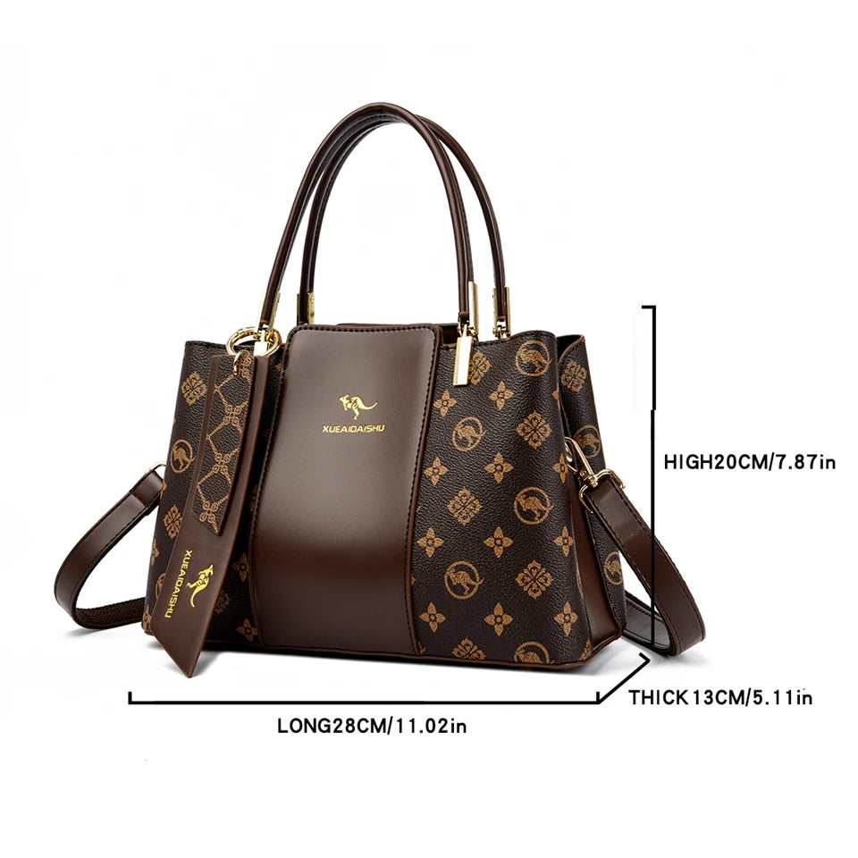 Soft Leather Shoulder Bag - Large Capacity Minimalist Tote for Women