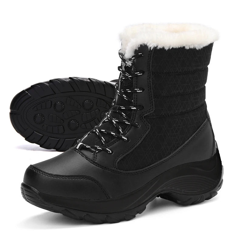 Women’s Winter Wedge Snow Boots | Bottes de Neige d’Hiver à Talon Compensé pour Femmes
