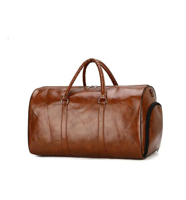 PU Leather Travel Duffle Bag – Lightweight & Spacious Weekender