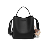 Spacious Genuine Leather Bucket Bag | OWNLUXE
