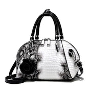 Yellow Crocodile Pattern Tote Bag - Small Shell Messenger