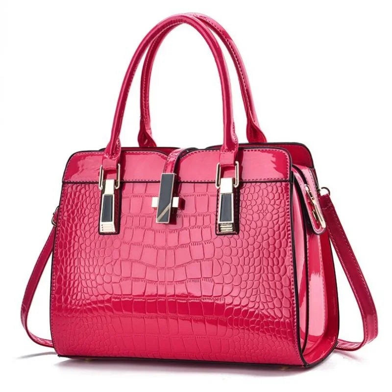 Large Capacity Square Tote Bag - Casual PU Leather Shoulder Bag | OWNLUXE