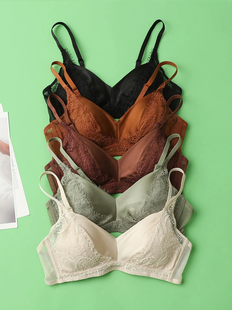 Silk Bras Wire-Free Lace Bra | OWNLUXE