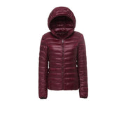 Women Hooded Short Puffer Jackets Arrivals 90 White Duck | OWNLUXE