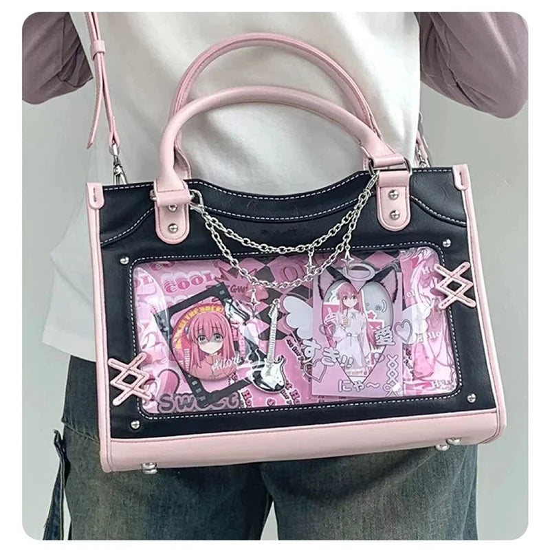 PU Leather Transparent Display Ita Bag – Shop at OWNLUXE