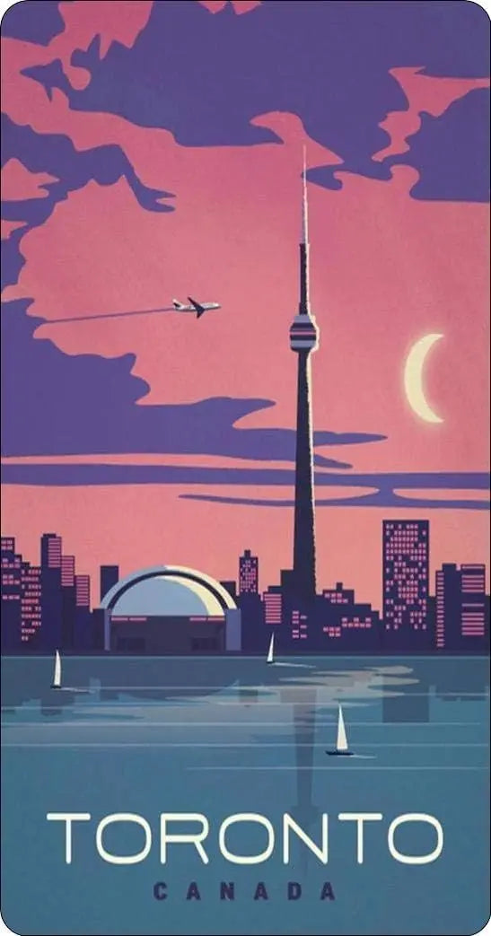 TORONTO - METAL SIGN - CN TOWER ONTARIO CANADA CANADIAN MAPLE METAL TIN SIGN
