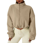 Load image into Gallery viewer, 🔥 Women&#39;s Oversized Fleece Zip-Up Crop Jacket – Cozy &amp; Stylish for Autumn/Winter ❄️
