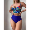 Women's High-Waist Push-Up Printed Bikini Set | OWNLUXE