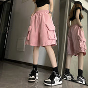 High-Waist Cargo Wide-Leg Pocket Shorts | OWNLUXE