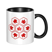 Maple Leaf Canada Canadian Is My Happy Place Mug Funny Ceramic Coffee Cups Tea Mugs Milk Cup Drinkware Gift for Friends