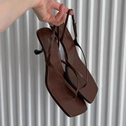 Women's Square Toe Retro Sandals – Shop at OWNLUXE