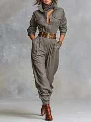 Women's Long Sleeved Jumpsuit | OWNLUXE