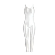 Faux Leather Shaping Jumpsuit - Sleeveless Body Sculpting One-Piece